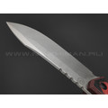 Eagle Knives нож Combat 1 сталь Aus10Co стоунвош, рукоять G10 black & red Eagle Knives нож Combat 1 сталь Aus10Co стоунвош, рукоять G10 black & red