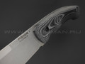 Eagle Knives нож Fisher 1 сталь Aus10Co stonewash, рукоять G10 black & grey