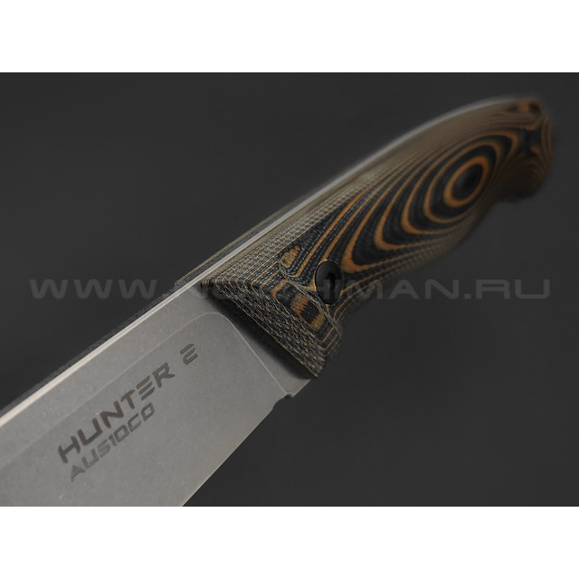 Eagle Knives нож Hunter 2 сталь Aus10Co стоунвош, рукоять G10 black & orange