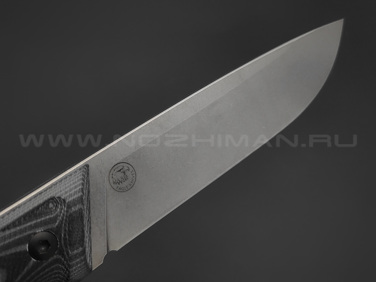 Eagle Knives нож Hunter 1 сталь Aus10Co stonewash, рукоять G10 black & grey