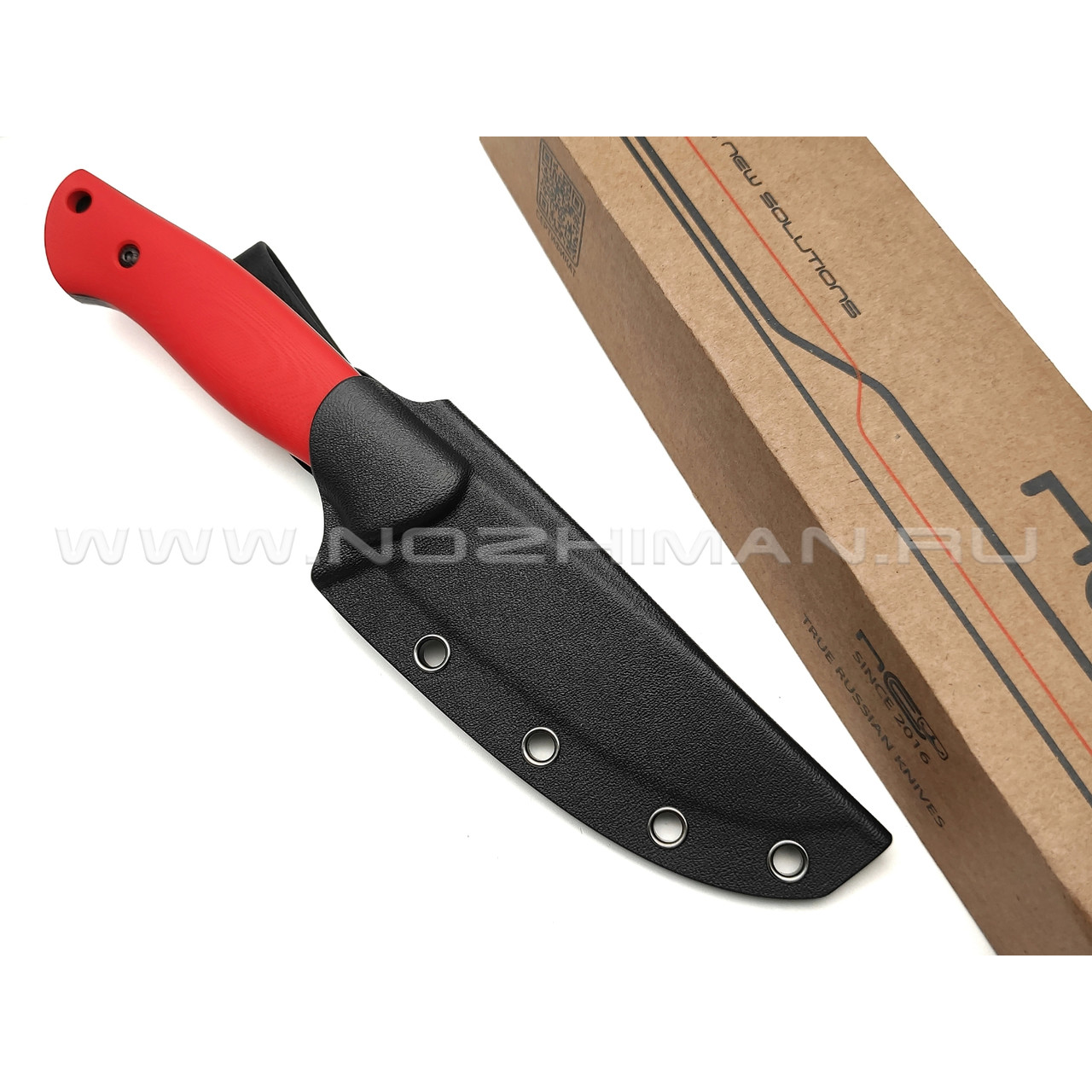 N.C.Custom нож Pride сталь Aus-10 блэквош, рукоять G10 red