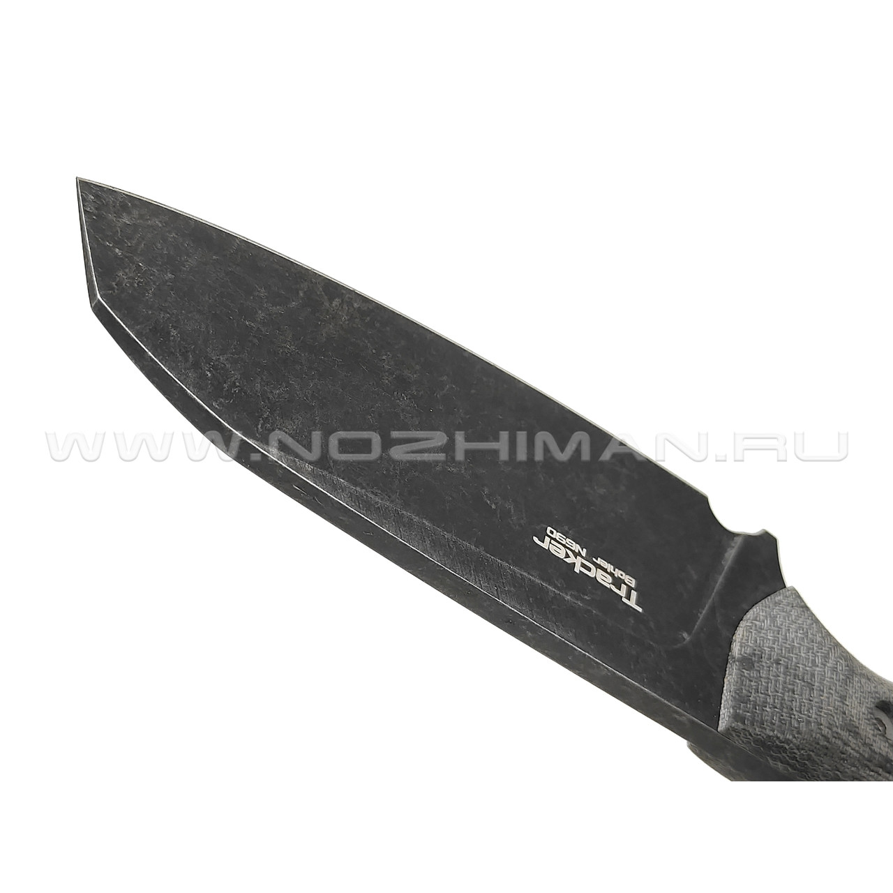 N.C.Custom нож Tracker сталь N690 блэквош, рукоять микарта, ножны kydex