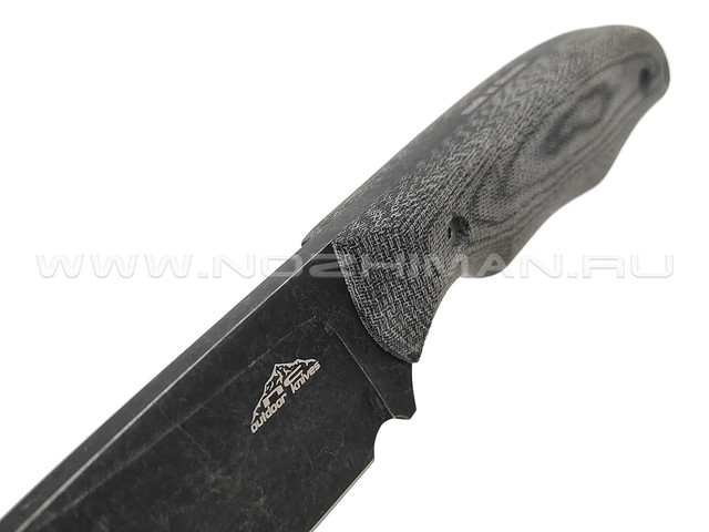 N.C.Custom нож Tracker сталь N690 blackwash, рукоять микарта, ножны kydex