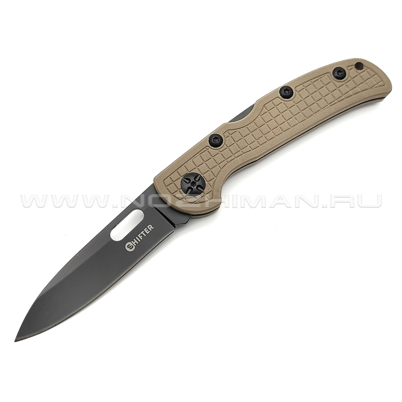 Shifter складной нож Pard сталь Aisi 420 black, рукоять G10 tan
