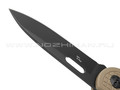 Shifter складной нож Pard сталь Aisi 420 black, рукоять G10 tan