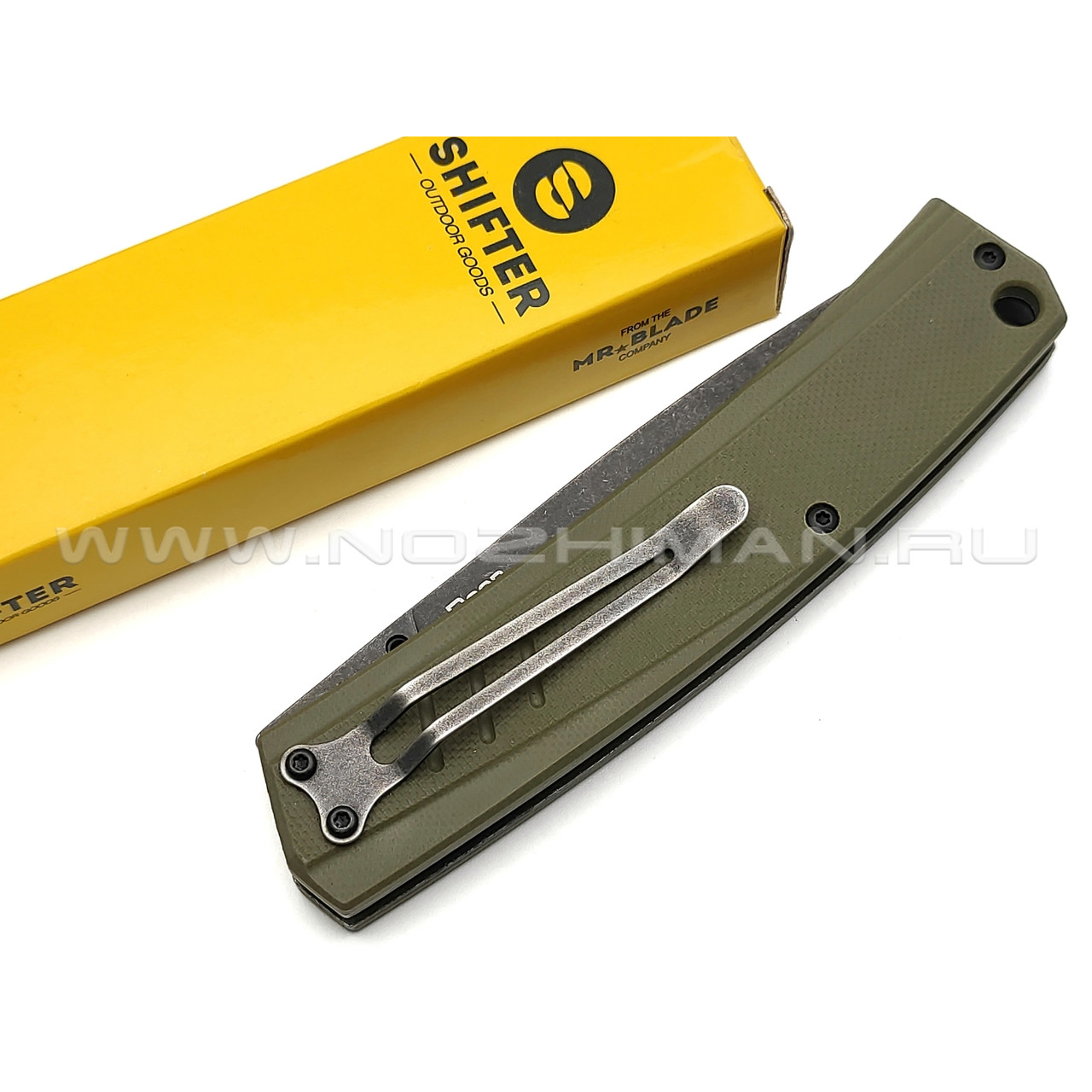 Shifter складной нож Doer сталь 7Cr17MoV black, рукоять G10 green
