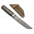 Волчий Век нож Самурай Custom сталь CPM Rex121 WA, рукоять золотой карбон, нейзильбер, G10 Волчий Век нож Самурай Custom сталь CPM Rex121 WA, рукоять золотой карбон, нейзильбер, G10
