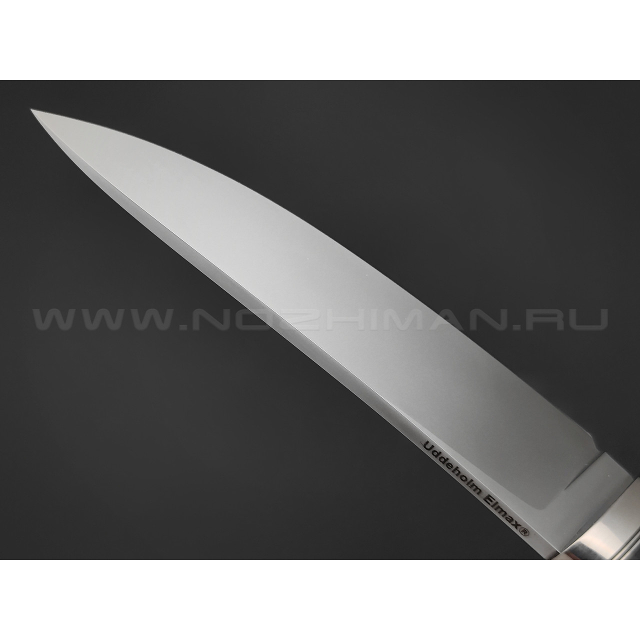 Кметь нож Скинер сталь Elmax, рукоять G10 black, мельхиор