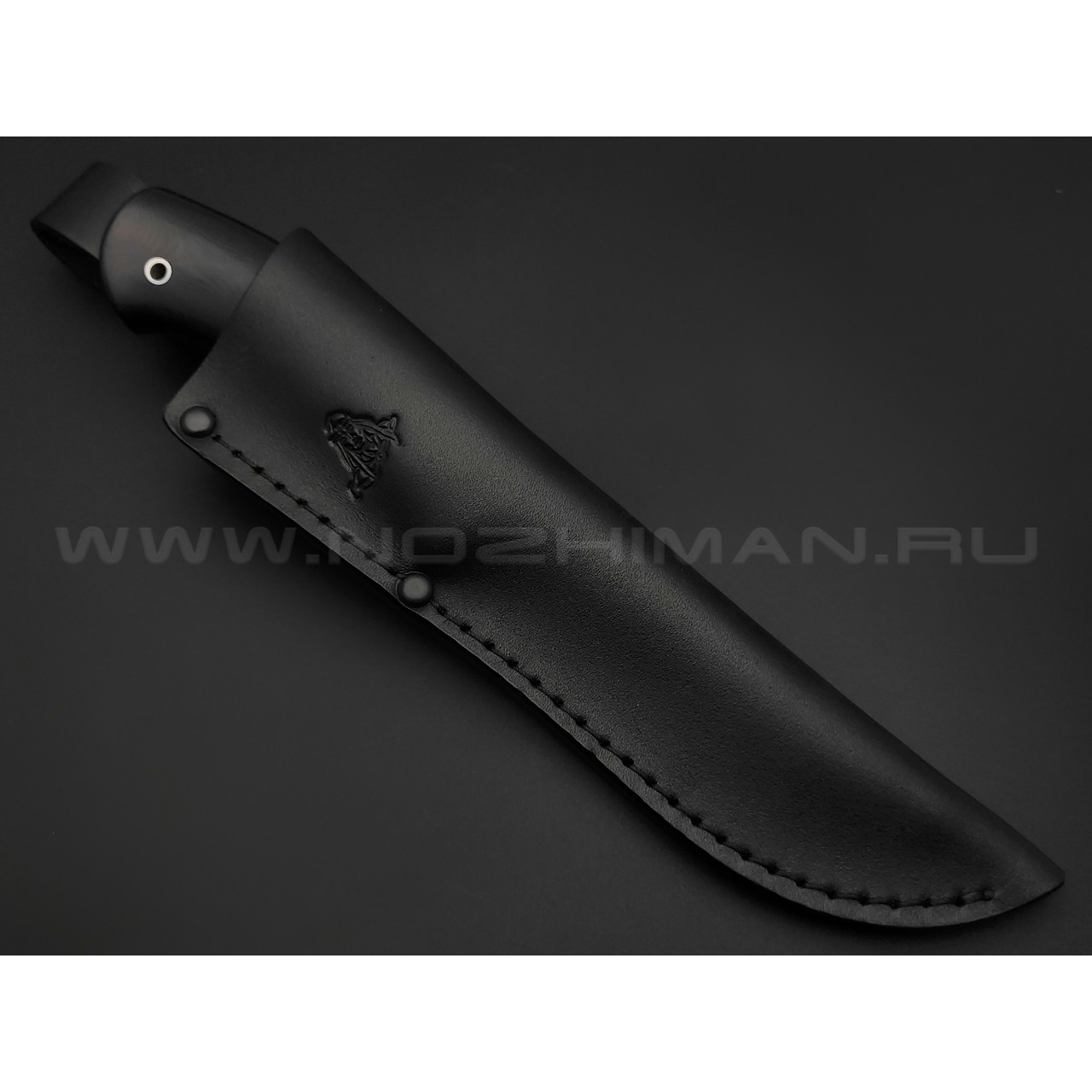 Кметь нож Скинер сталь Elmax, рукоять G10 black, мельхиор