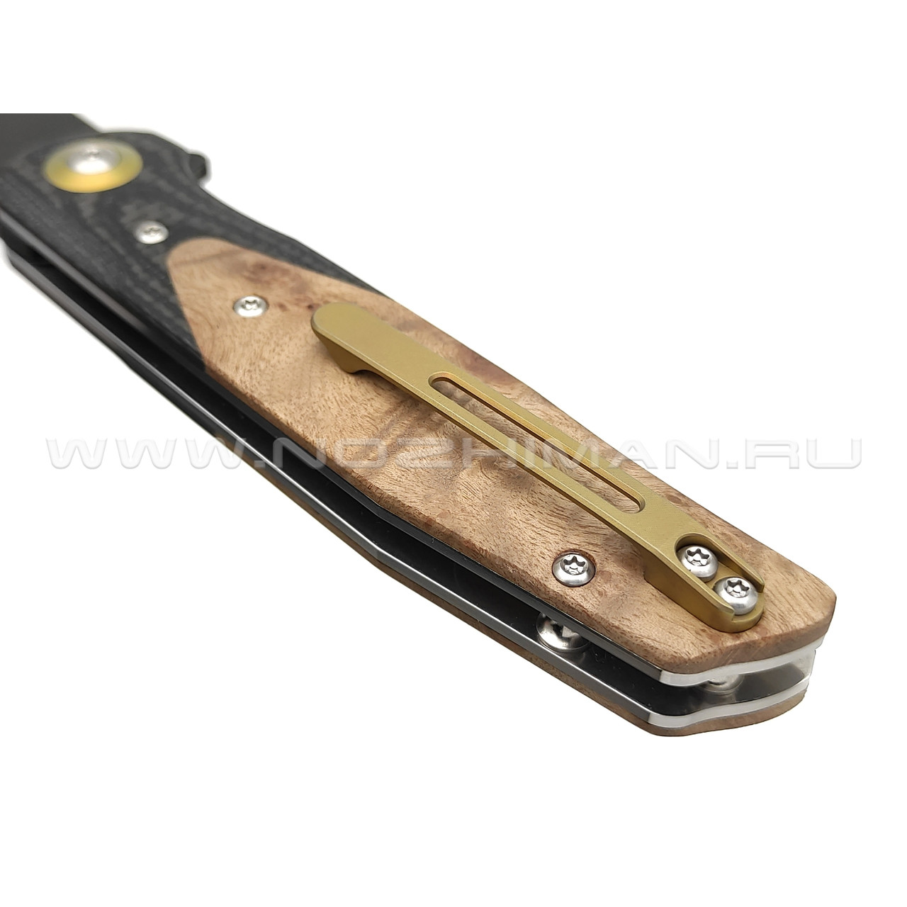 Нож Bestech Ascot BG19E сталь 14C28N, рукоять carbon fiber, G10, дерево