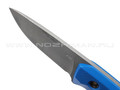 Нож с Котом "Пионер" сталь X90, рукоять G10 blue, kydex blue