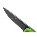 Нож с Котом "Пионер" сталь Х12МФ, рукоять G10 green, kydex black & white