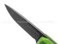 Нож с Котом "Пионер" сталь Х12МФ, рукоять G10 green, kydex black & white