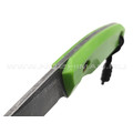 Нож с Котом "Пионер" сталь Х12МФ, рукоять G10 green, kydex black & white