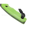 Нож с Котом "Пионер" сталь Х12МФ, рукоять G10 green, kydex black & white