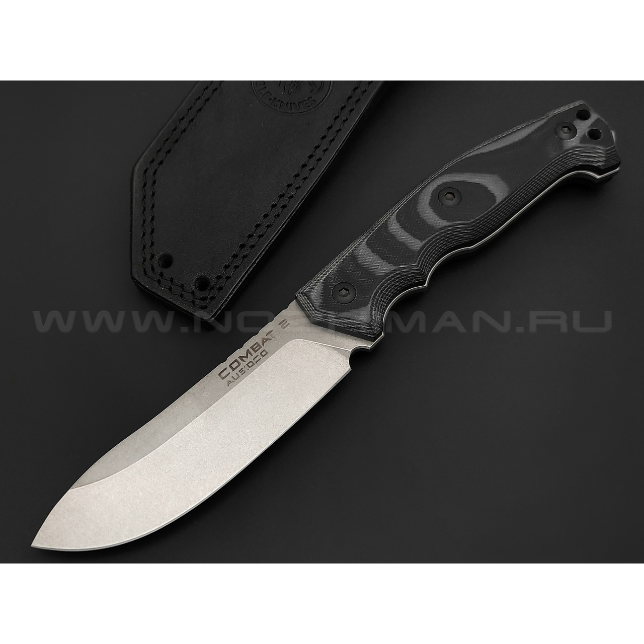 Eagle Knives нож Combat 2 сталь Aus10Co стоунвош, рукоять G10 black & grey