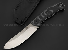 Eagle Knives нож Combat 2 сталь Aus10Co stonewash, рукоять G10 black & grey