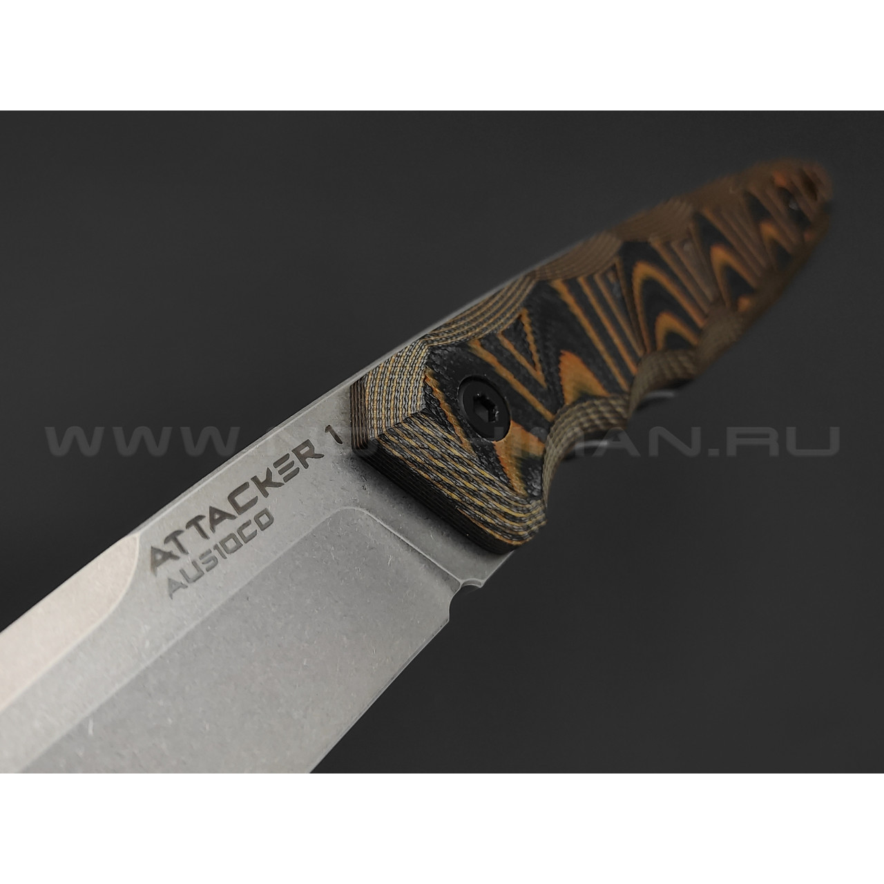 Eagle Knives нож Attacker 1 сталь Aus10Co стоунвош, рукоять G10 black & orange
