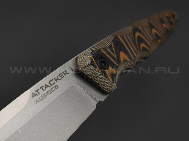 Eagle Knives нож Attacker 1 сталь Aus10Co stonewash, рукоять G10 black & orange