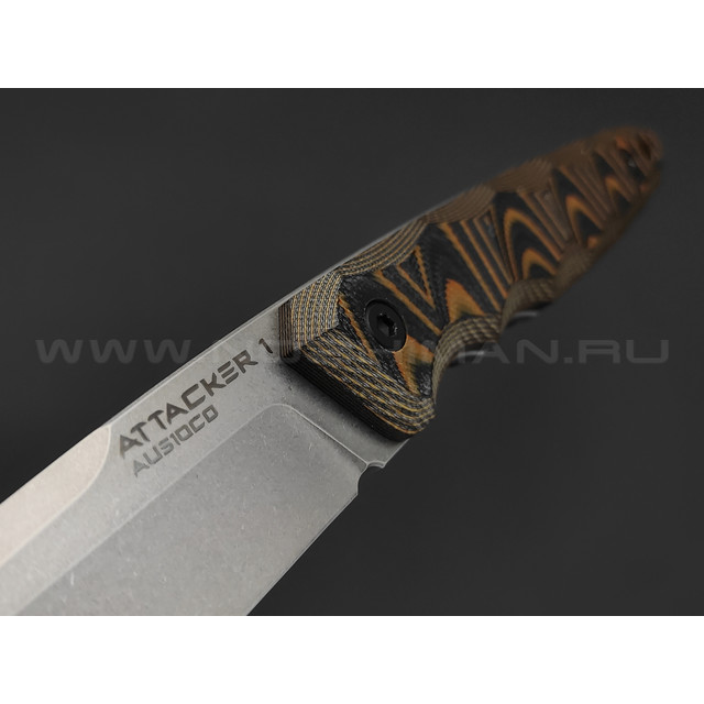 Eagle Knives нож Attacker 1 сталь Aus10Co стоунвош, рукоять G10 black & orange