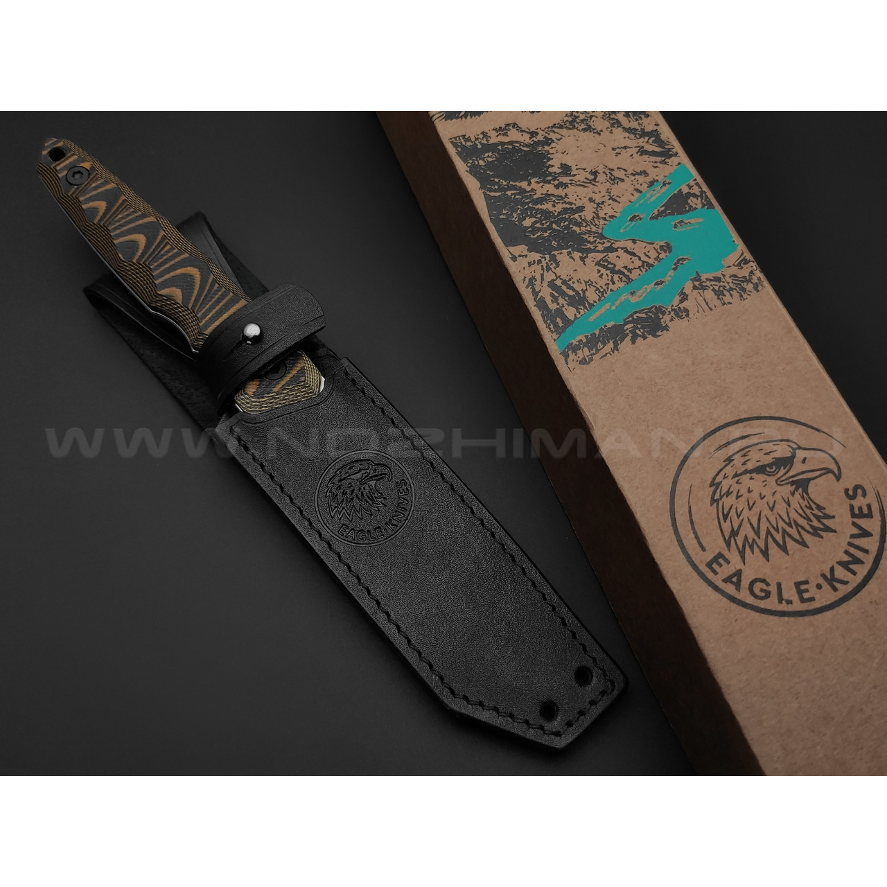 Eagle Knives нож Attacker 1 сталь Aus10Co стоунвош, рукоять G10 black & orange