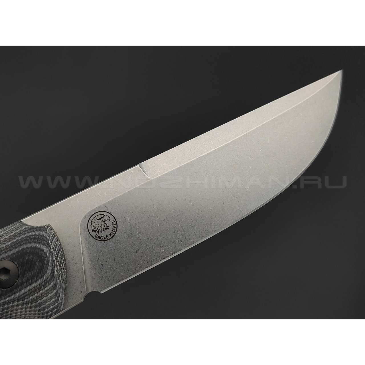 Eagle Knives нож Fisher 2 сталь Aus10Co стоунвош, рукоять G10 black & grey