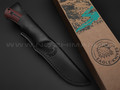 Eagle Knives нож Fisher 2 сталь Aus10Co stonewash, рукоять G10 black & red