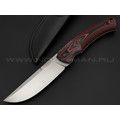 Eagle Knives нож Fisher 2 сталь Aus10Co стоунвош, рукоять G10 black & red
