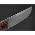Eagle Knives нож Fisher 2 сталь Aus10Co стоунвош, рукоять G10 black & red