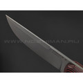 Eagle Knives нож Fisher 2 сталь Aus10Co стоунвош, рукоять G10 black & red