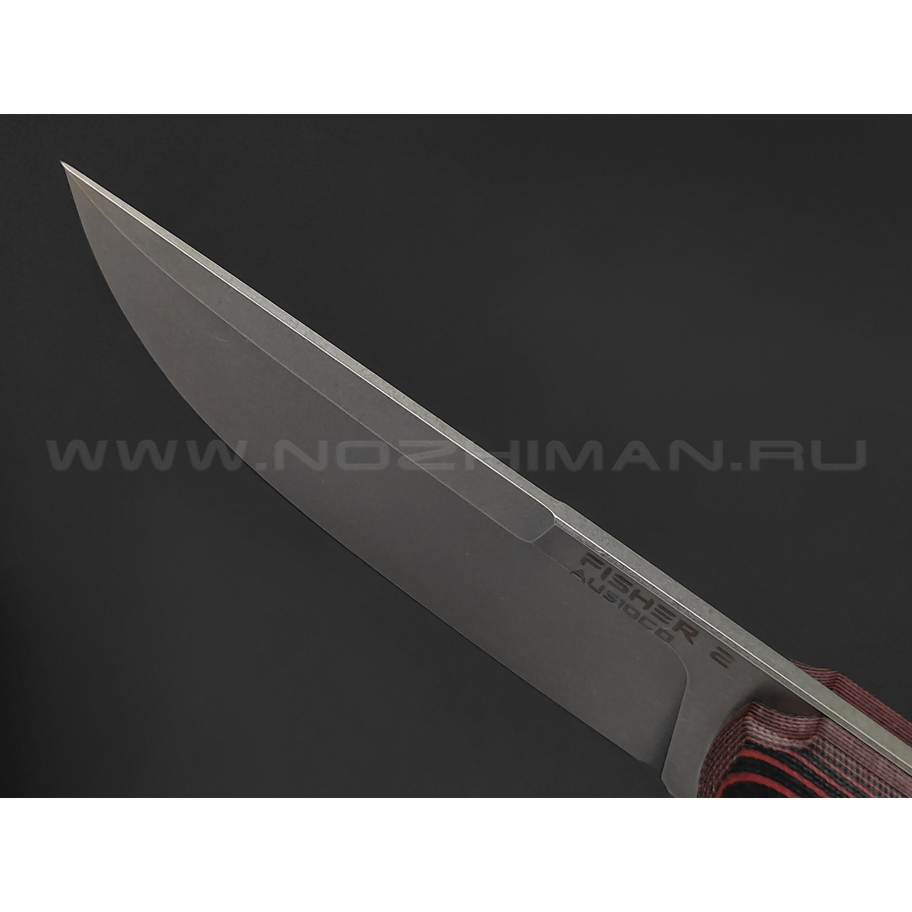 Eagle Knives нож Fisher 2 сталь Aus10Co стоунвош, рукоять G10 black & red