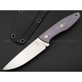 Нож Burlax BX0077 сталь M398, рукоять Silver Twill Purple Нож Burlax BX0077 сталь M398, рукоять Silver Twill Purple