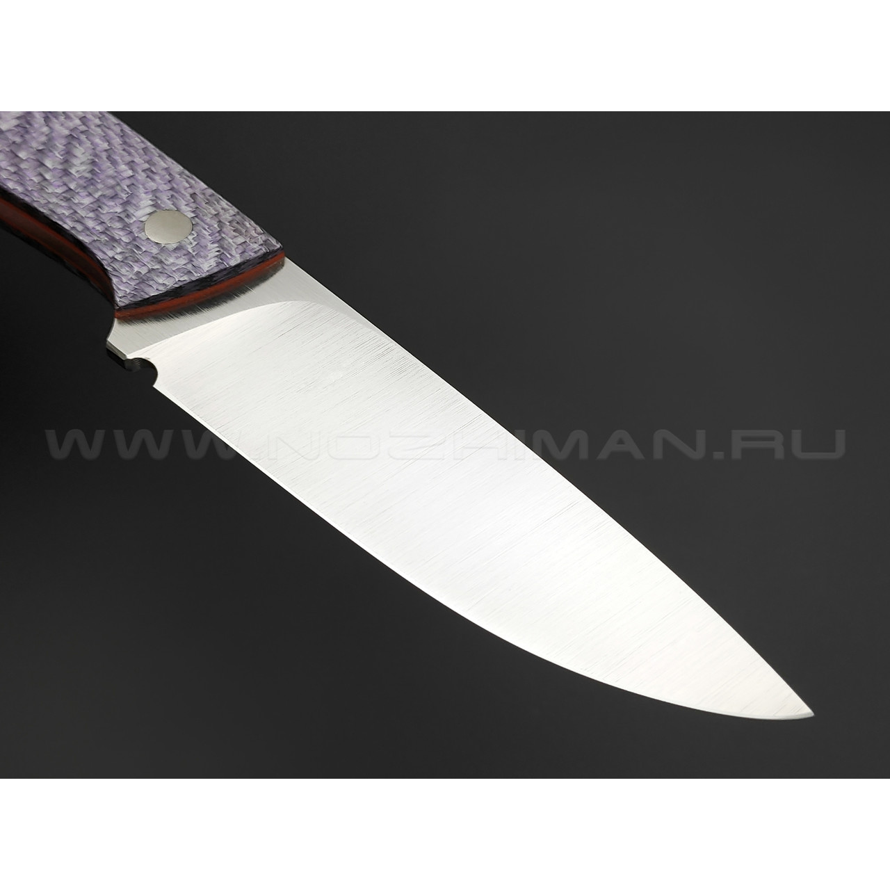 Нож Burlax BX0077 сталь M398, рукоять Silver Twill Purple