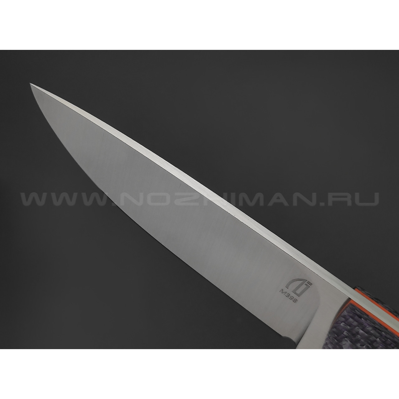 Нож Burlax BX0077 сталь M398, рукоять Silver Twill Purple