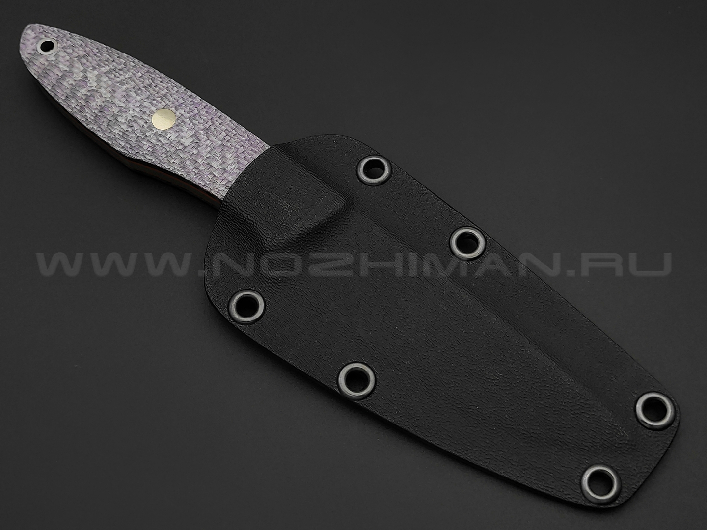 Нож Burlax BX0077 сталь M398, рукоять Silver Twill Purple