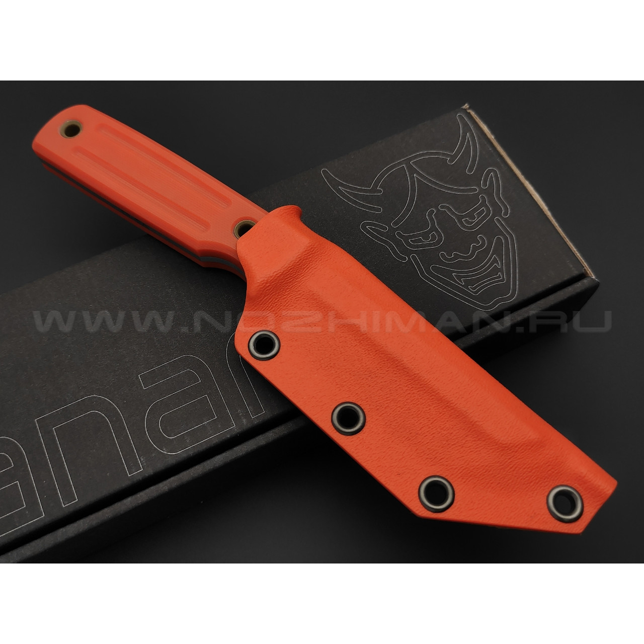 Нож Yanari средний сталь VG-10, рукоять G10 orange, ножны kydex orange
