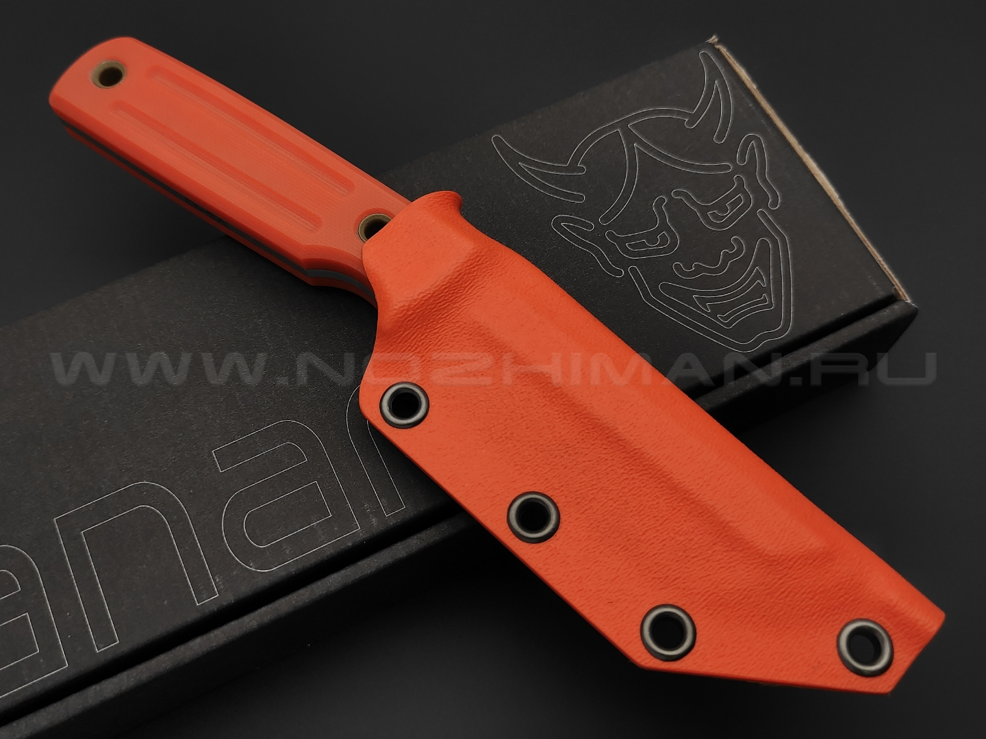 Нож Yanari средний сталь VG-10, рукоять G10 orange, ножны kydex orange
