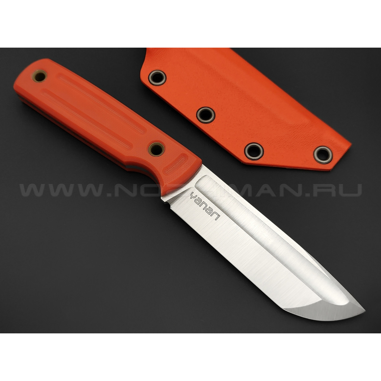 Нож Yanari средний сталь VG-10, рукоять G10 orange, ножны kydex orange
