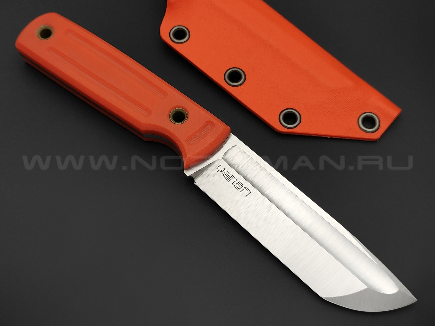 Нож Yanari средний сталь VG-10, рукоять G10 orange, ножны kydex orange