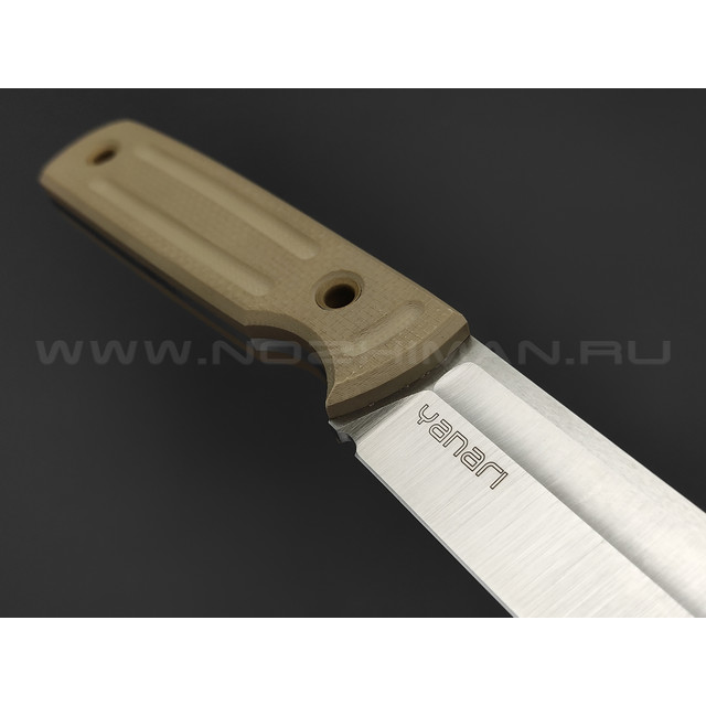 Нож Yanari большой сталь VG-10, рукоять G10 tan, ножны kydex tan