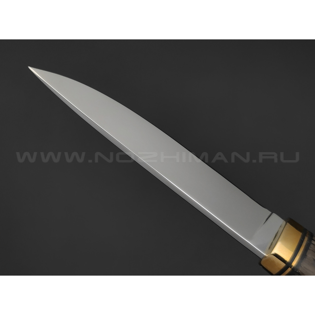 Товарищество Завьялова нож Маус сталь N690, рукоять Морёный дуб, латунь, G10 black