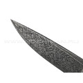 Кузница Матвеева нож VM013 мозаичный дамаск, рукоять бивень мамонта, скримшоу, макассар, нейзильбер