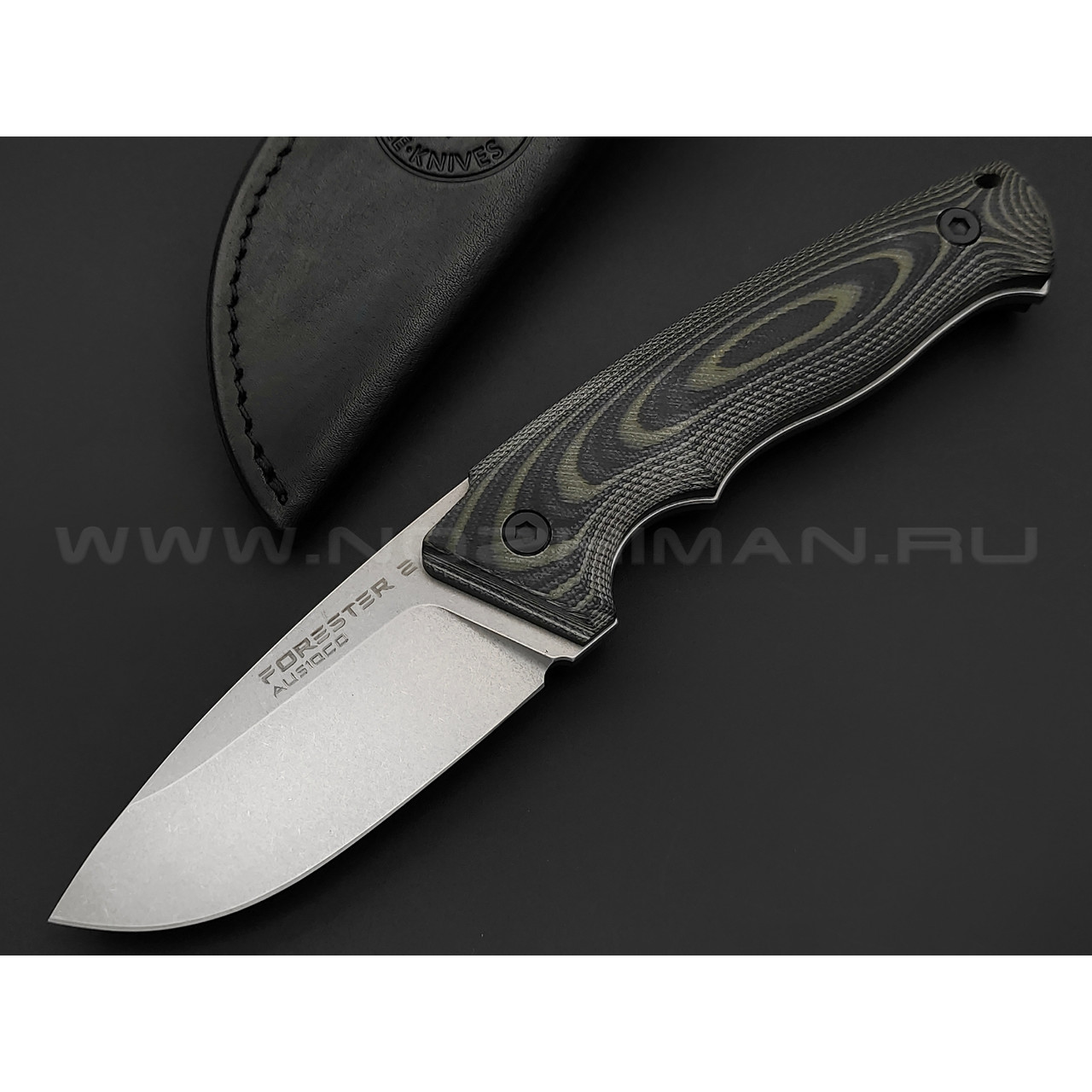 Eagle Knives нож Forester 2 сталь Aus10Co стоунвош, рукоять G10 black & green