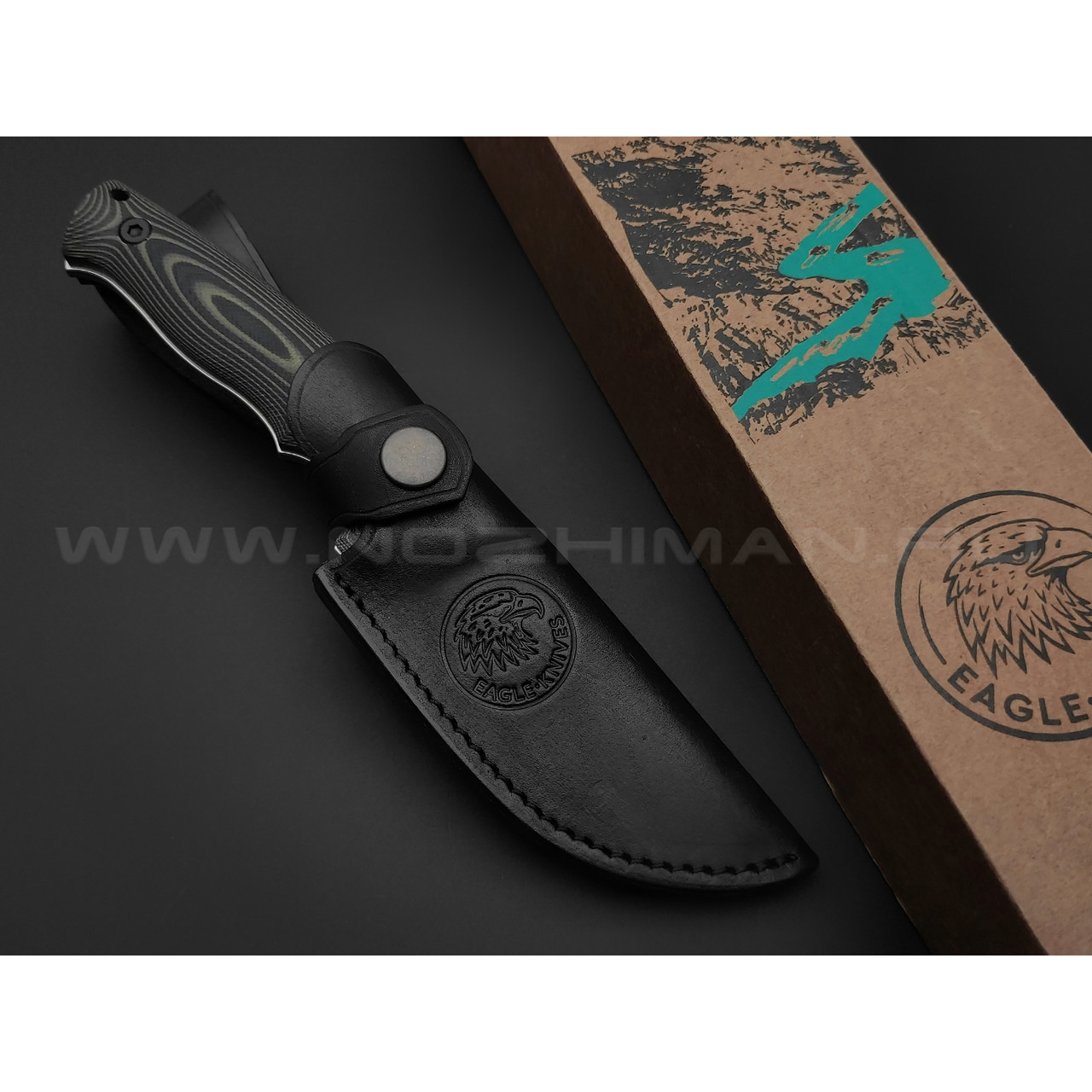 Eagle Knives нож Forester 2 сталь Aus10Co стоунвош, рукоять G10 black & green