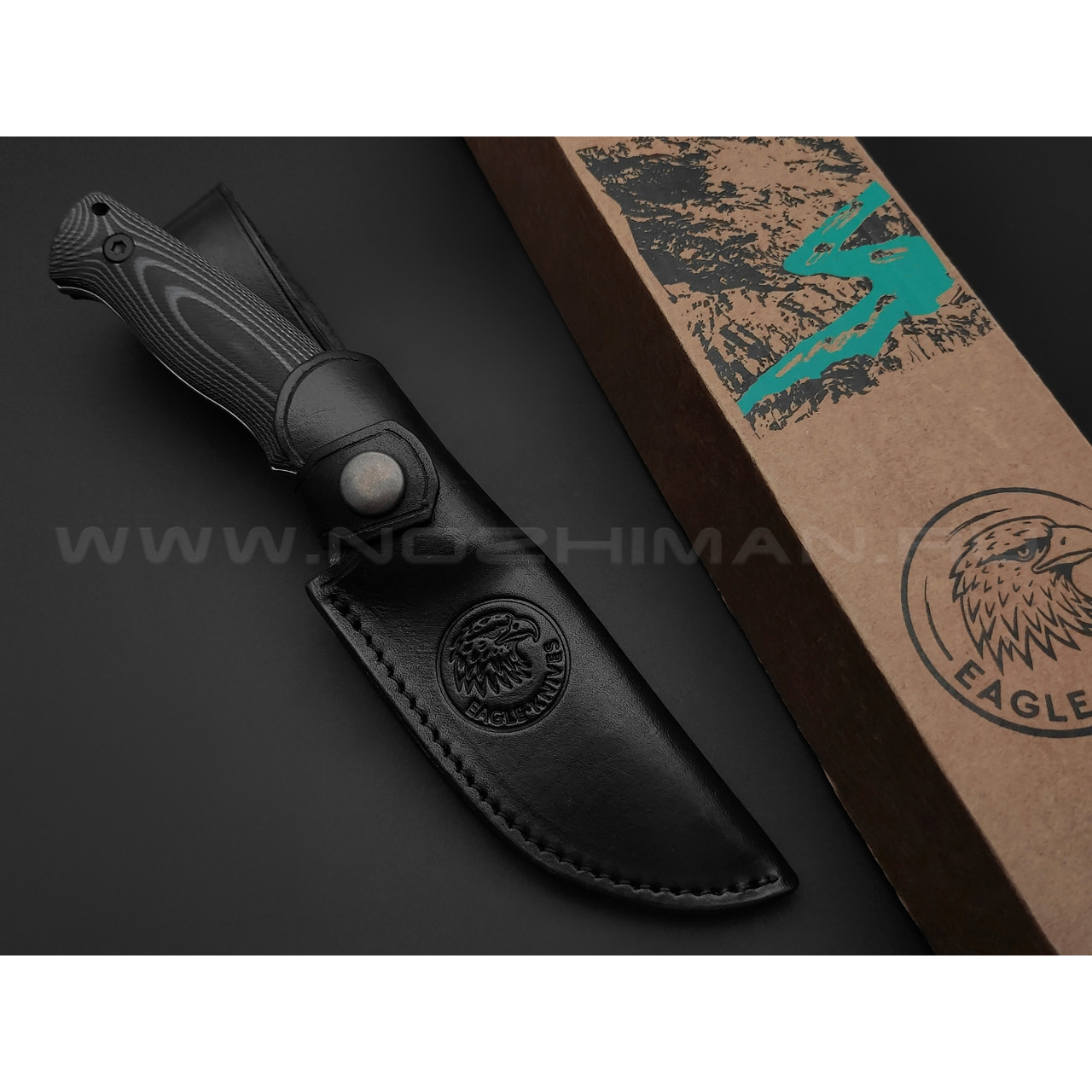 Eagle Knives нож Forester 1 сталь Aus10Co стоунвош, рукоять G10 black & grey