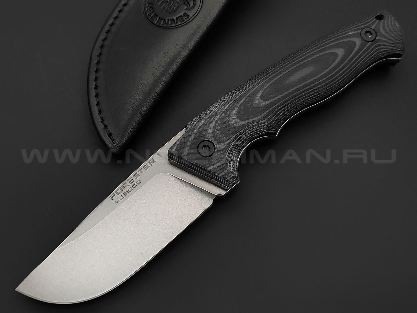 Eagle Knives нож Forester 1 сталь Aus10Co stonewash, рукоять G10 black & grey