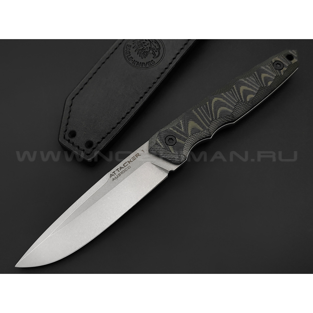 Eagle Knives нож Attacker 1 сталь Aus10Co стоунвош, рукоять G10 black & green