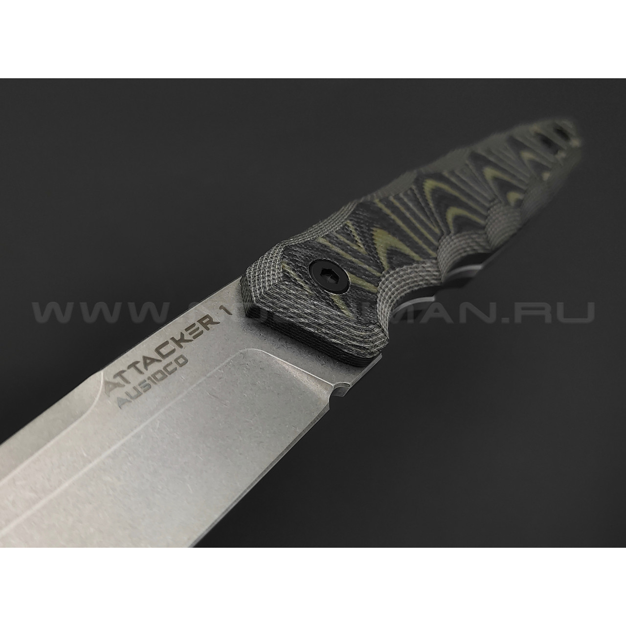Eagle Knives нож Attacker 1 сталь Aus10Co стоунвош, рукоять G10 black & green