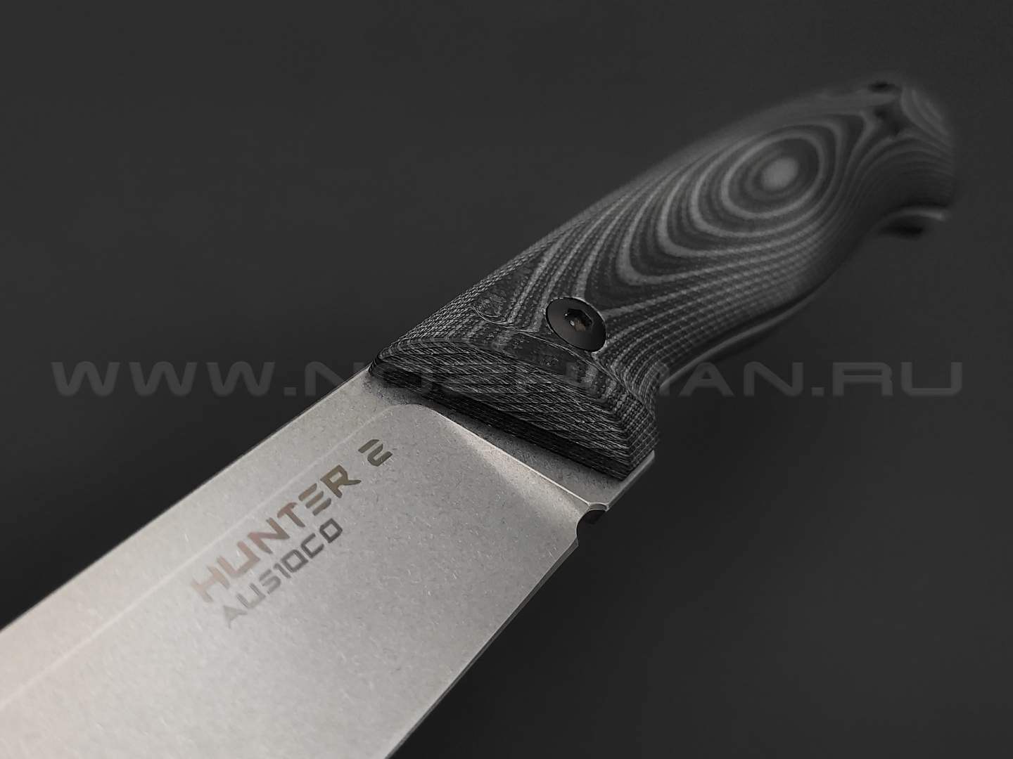 Eagle Knives нож Hunter 2 сталь Aus10Co stonewash, рукоять G10 black & grey