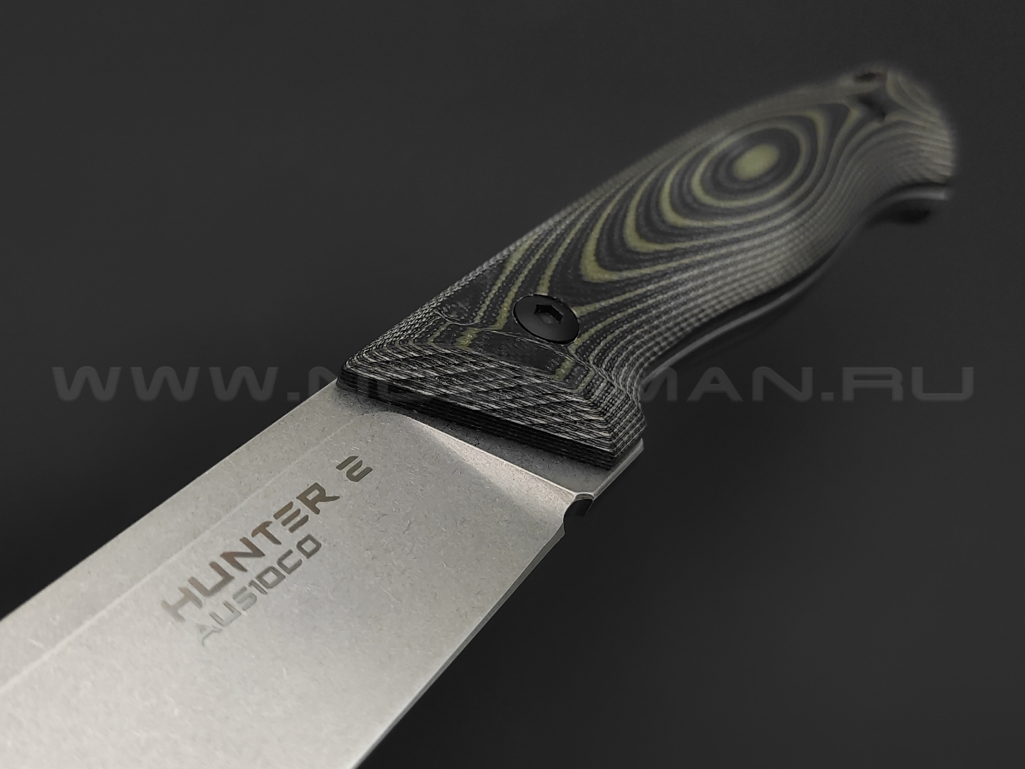 Eagle Knives нож Hunter 2 сталь Aus10Co stonewash, рукоять G10 black & green